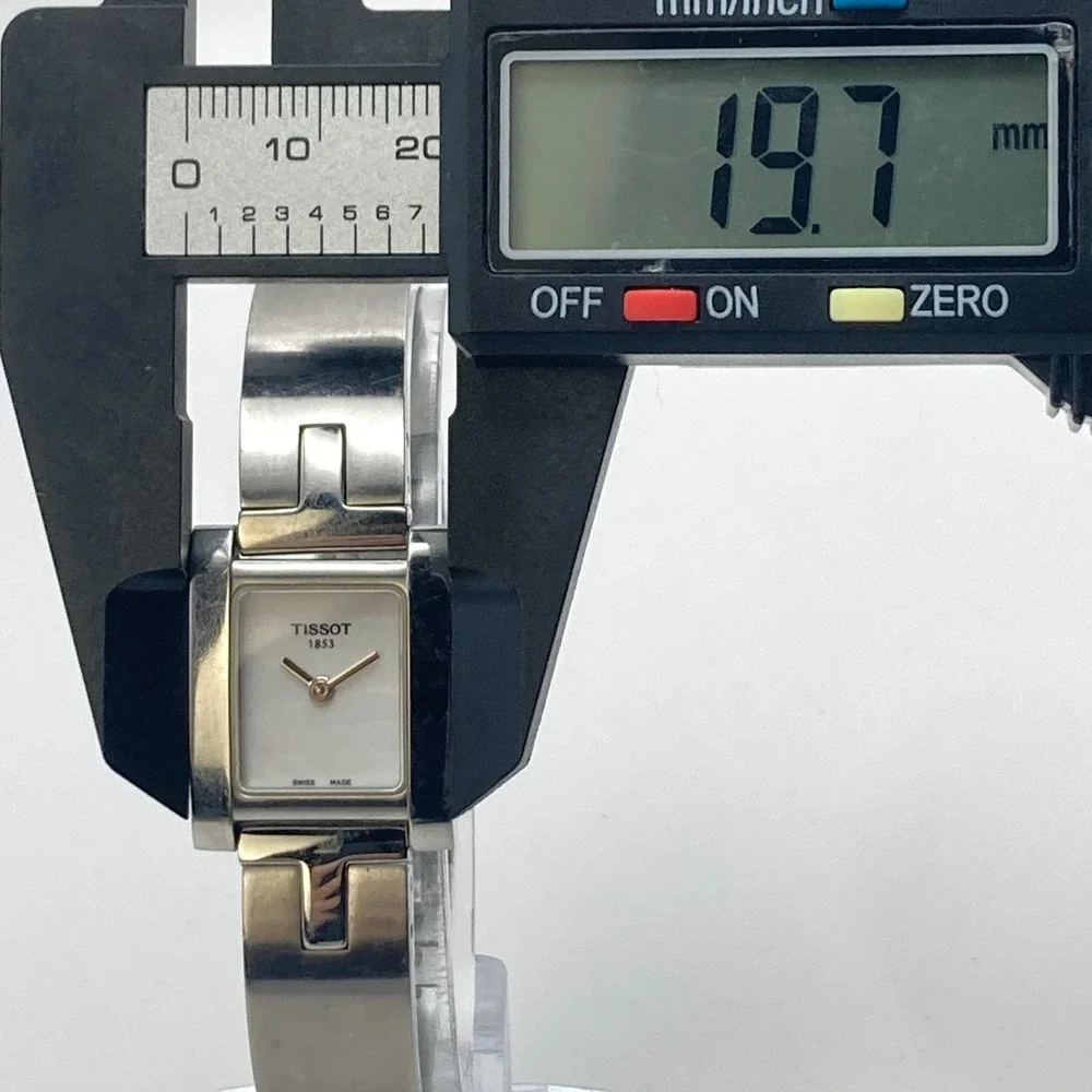 Tissot Women's Watch 20mm Silver Tone L950K MOP Swiss Made Tank New Battery 7